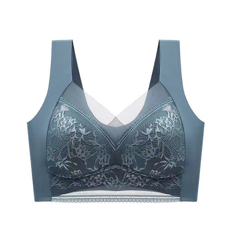 Women's Ice Silk Seamless Summer Bra: Anti-Sagging, Thin, Beautiful Back Design, Gathered Sports Bra