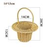 With Handle Imitation Rattan Storage Baskets Handwoven Household Handhold Weaving Basket 8 Styles Home Decoration Braid Basket