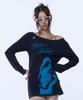GILAARCHIVE One Shoulder Eyelet Long Sleeve_Navy
