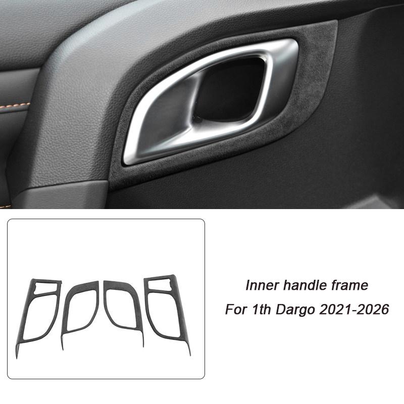 Italian Suede Overlays Interior Cover for Haval 1th Dargo 2021 2022 2023 2024 2025 2026 Gear Shift Panel Rear Air Outlet Frame