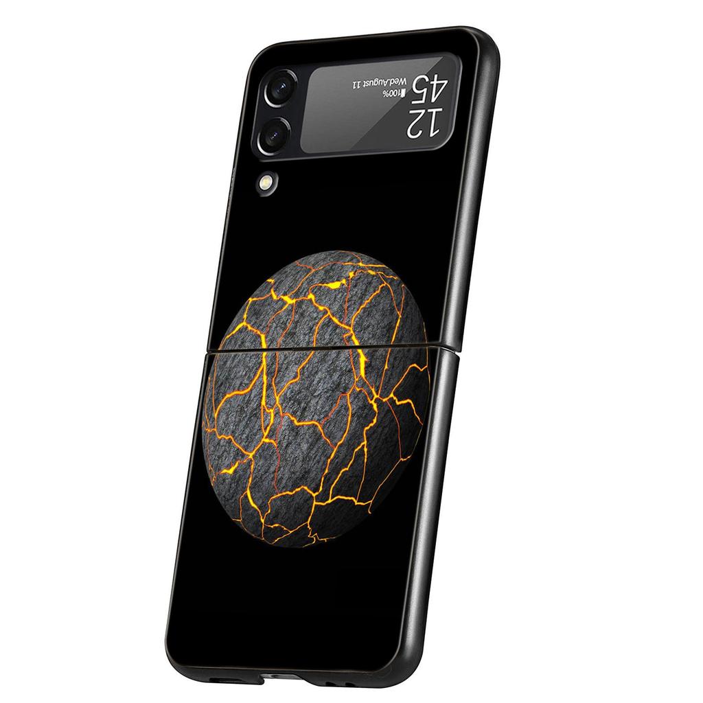 Husă pentru telefon Z Flip 4 pentru Samsung Galaxy Z Flip 3 5G ZFlip3 Flip3 zflip Flip4 Husă tare neagră pentru PC Estetică Space planet Shell