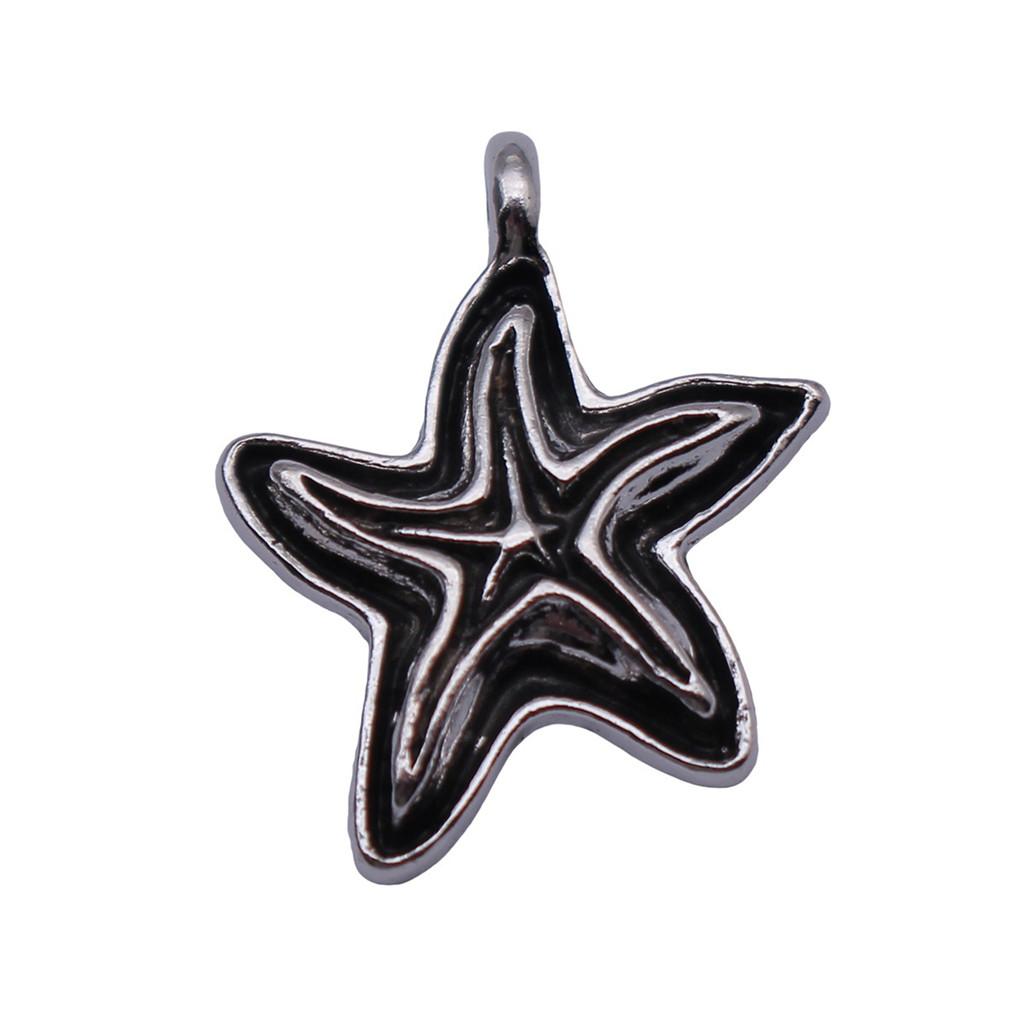Starfish Charms Multi Color Metal Pendants For Beach Themed DIY Jewelry Accessories