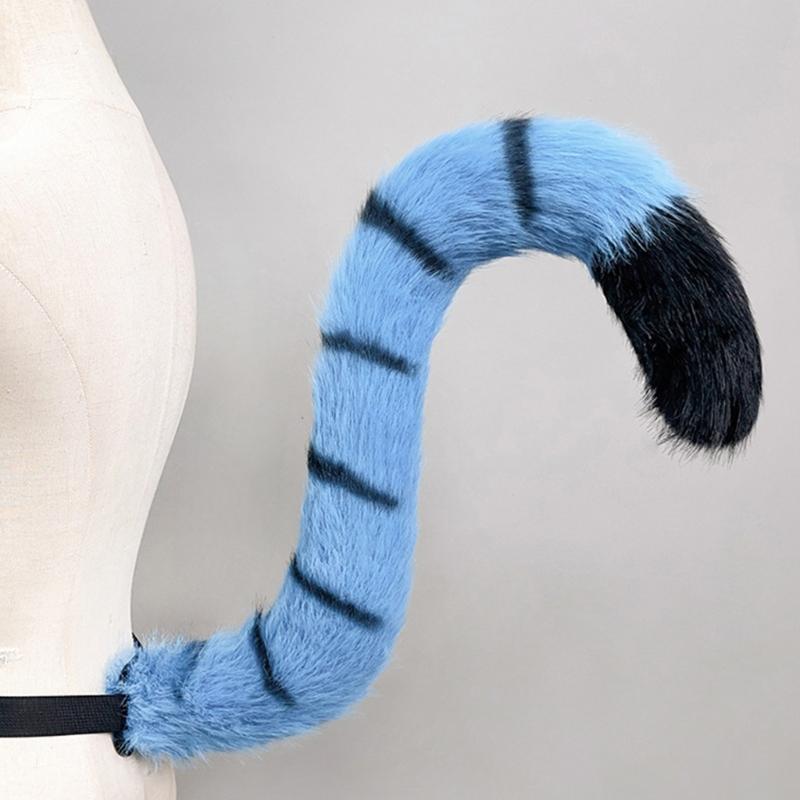 Realistic Animal Ears and Tail Soft Plush Halloween Costume Accessories for Kids Role Play and Theme Parties