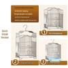 Extra-large Elevated Metal Bird Cage for Parrots, Budgies, and Mynas