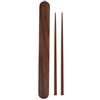 Portable Eco Friendly Wooden Reusable Chopsticks Storage Case Box