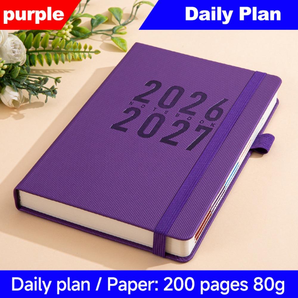 Pu Leather A5 Agenda Planning Notebook 12 Months To-do List Notebook  Stationery