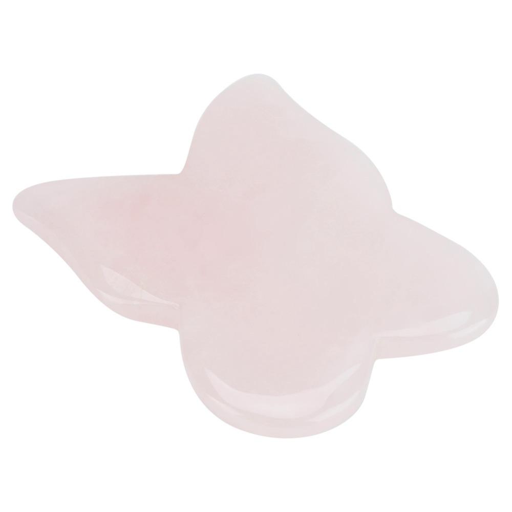 Deep Tissue Rose Quartz Massage Stone Pink Massage Scrapping Plate For Facial Relaxation