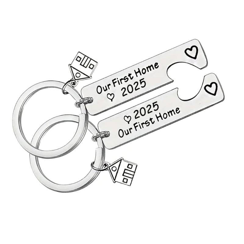 2025 Housewarming Stainless Steel Keychain Set Stylish Keyrings Pendant For New Homeowners And Thoughtful Gifts
