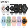 Sanda Personalized Multifunctional Outdoor Sports Watch for Men and Women - Luminous, Waterproof, Dual Display Digital Wristwatch.