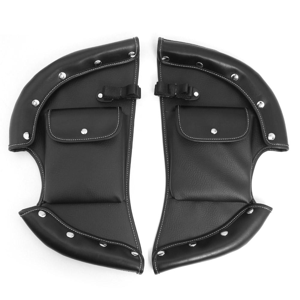 For Indian Chief Vintage Chieftain Roadmaster 2014+ Motorcycle Soft Lowers Chaps Leg Warmer Bags Crash Bar Bag Protection Rider