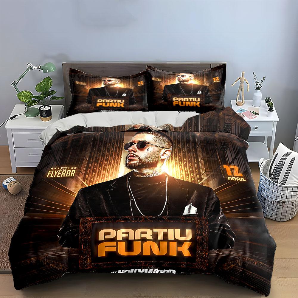 Partiu Funk Music Poster Design Bedding Duvet Cover Set Duvet Cover Pillowcases (1*Duvet Cover 2*Pillowcases, without duvet insert)