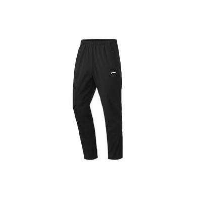 Li Ning Running Series Casual Straight Leg Sports Pants Men Bottoms Standard-Black AYKQ855-1