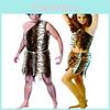 Costume Indigeno Africano Unisex per Adulti Realizzato in Resistente Miscela di Poliestere e Cotone Ideale per Halloween ed Eventi Cosplay