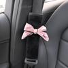Cute Bowknot Universal Car Seat Headrest Neck Pillow Rhinestones Supplies Auto Waist Support Car Accessories Interior for Women