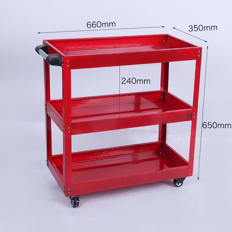 Thickened Three-Layer Tool Cart for Maintenance and Auto Repair