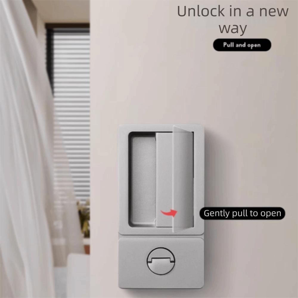 Serratura Magnetica per Porte Finitura Nera Linguetta Singola Maniglia Porta Invisibile Porte per Stanze