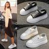Fashion Casual Women Sneakers 2025 Spring New Fashion Comfortable Height Increased Lace Up Flat Shoes Outside Breathable Women Sneakers