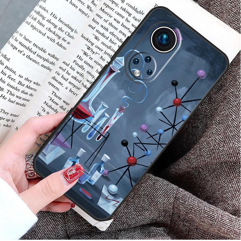 Science Chemistry Style Case For Honor Magic 8 6 7 Lite Honor 400 200 Pro 50 70 90 X8c X8b X9a X9c X9b X9d Win Cover