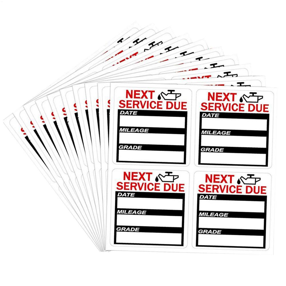 40PCS 2 Inch Oil Change Reminder Stickers Car Maintenance Service Labels Adhesive Next Service Due Stickers "NEXT SERVICE DUE"