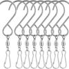 8 Pezzi Ganci Girevoli Clip per Appendere Girandole a Vento Campanelli Eolici Twister di Cristallo Strumenti per Feste Cucina Camera da Letto Ganci a S Rotanti