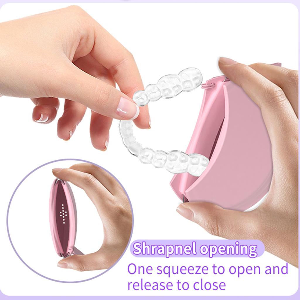 Soft Silicone Orthodontic Retainer Case Denture Storage Vent Box Hole Container Orthodontic Dental Retainer Guard