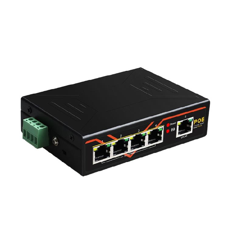 5-Port Network LAN RJ45 POE Splitter Wlan Hub Ethernet Switch 10/100M Industrial