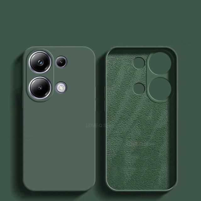 For Poco M6 PocoM6 Pro Case Liquid Silicone Camera Lens Protector Phone Cases For Xiaomi Poco M6 M 6 Pro M6Pro PocoM6 Pro Soft Cover
