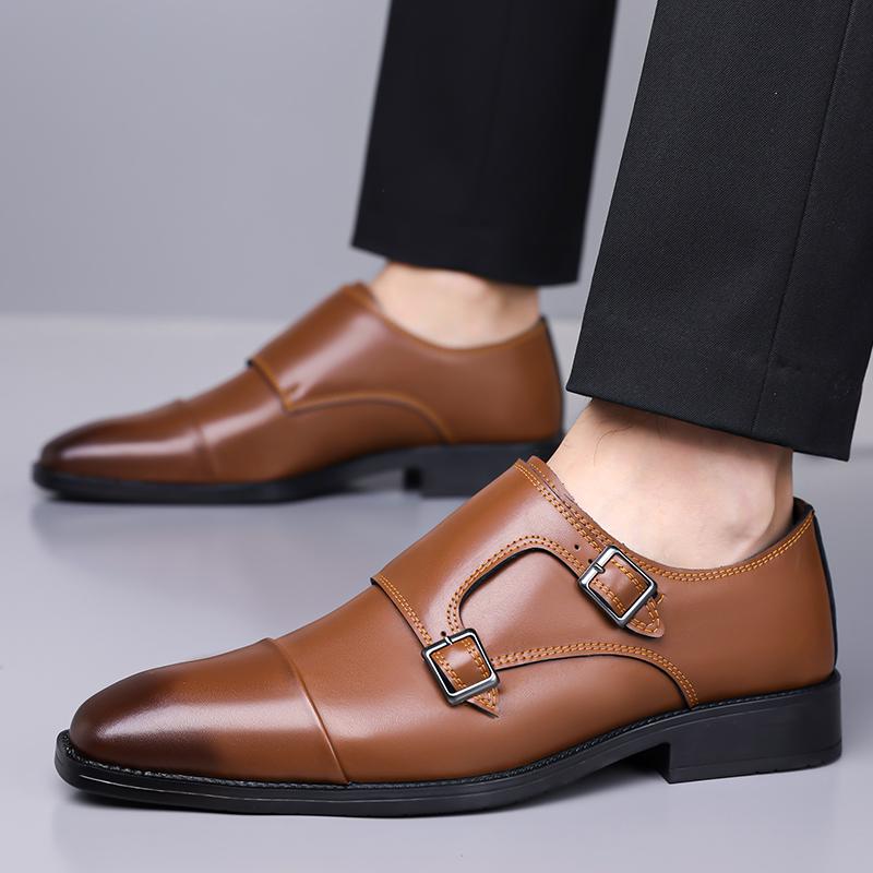 Fashion New Men's Casual Leather Shoes Handmade High Quality Fashion Oxford Business Work Shoes Flat Designer Coffee Comfy Oxford Shoes