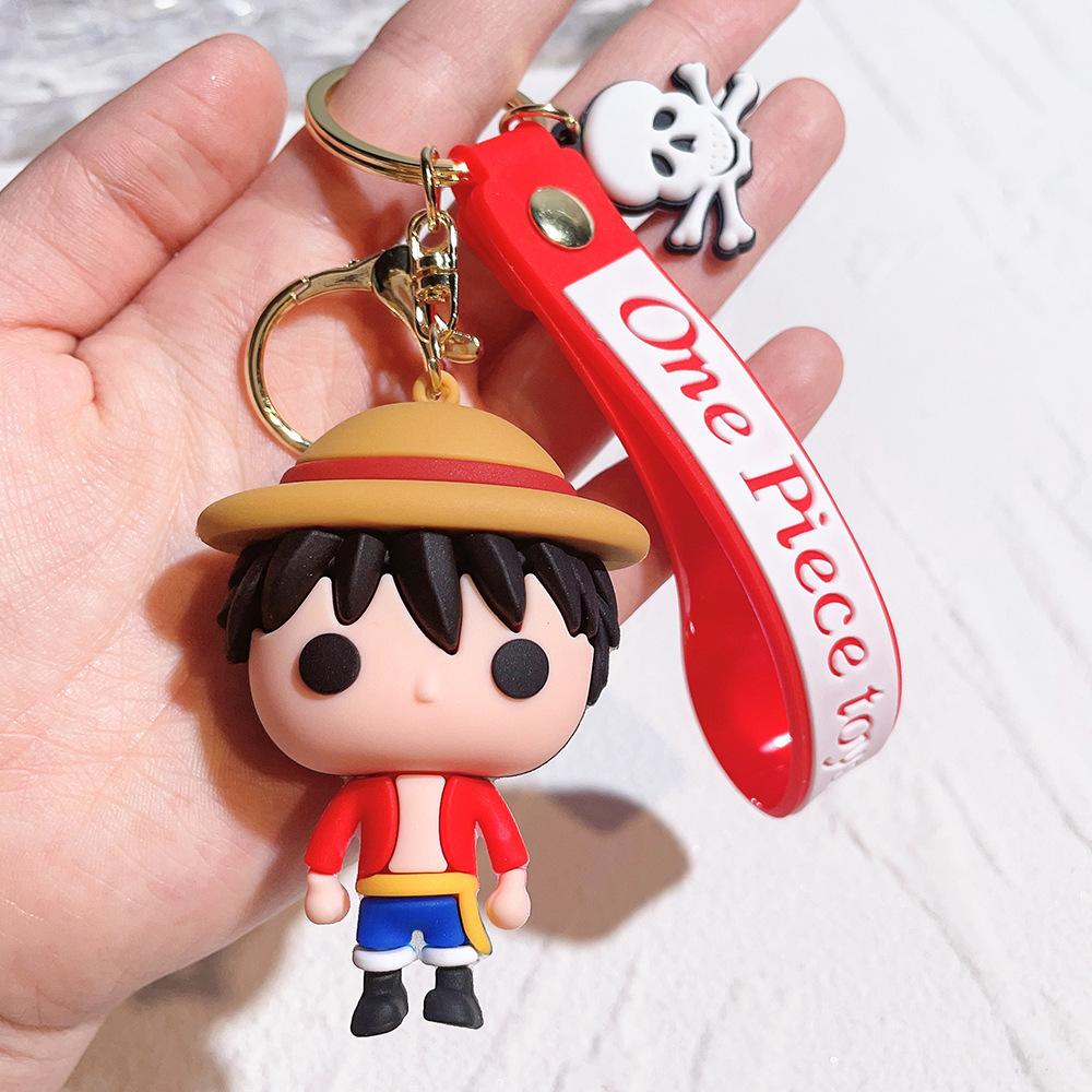 50Styles ONE PIECE Themed Keychain Cute Luffy, Roronoa Zoro, Silicone Toy Doll Key Chain Backpack Decor Small Gifts for Friends
