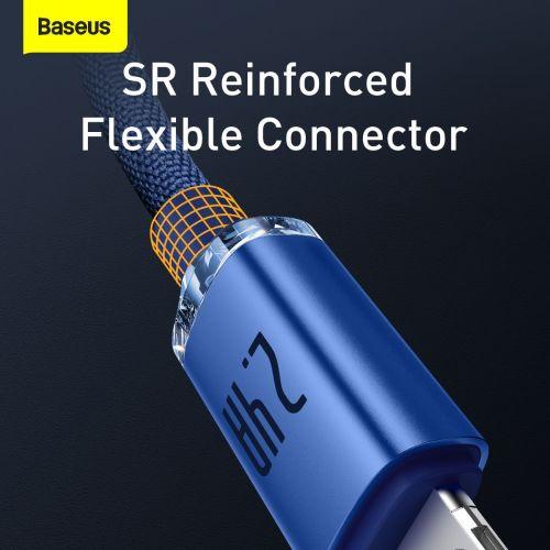 Cable Baseus  Baseus Crystal Shine Series Cable USB Cable for Fast Charging and Data Transfer USB Type A - Lightning 2.4A 1.2m Blue (CAJY000003)