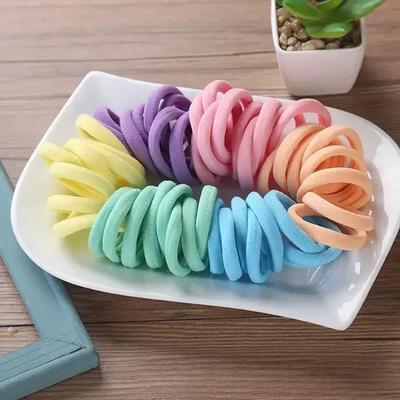 Élastiques à cheveux basiques épais en nylon coloré pour filles, maintien de queue de cheval, chouchou, élastique, mode enfant, accessoires pour cheveux de bébé