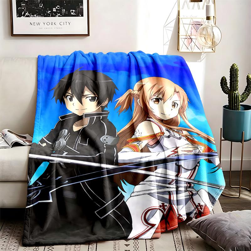 Sword Art Online Theme Blanket Suitable For The Sofa Camping And Travel Made Of Soft Flannel Material An Ideal Gift For Occasions Such As Birthday