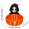 Orangefarbene Sensenmann Süßigkeitenschale Leichter PLA Schreibtisch-Organizer Gothic-Liebhaber