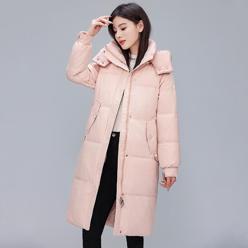 Anti-season new down jacket women's large size winter medium and long brand thickened warm white duck down jacket