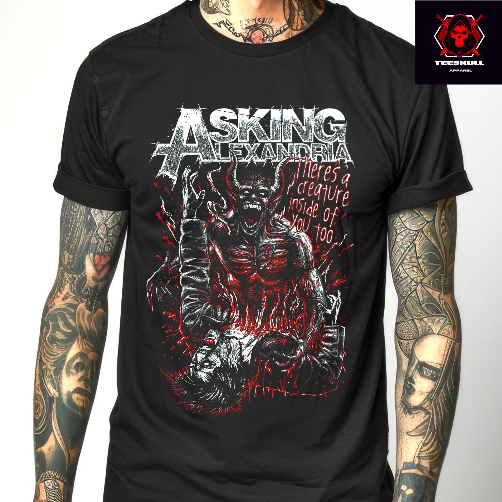Asking Alexandria There a Creature Inside You Unisex Rock T-shirt S3XL L