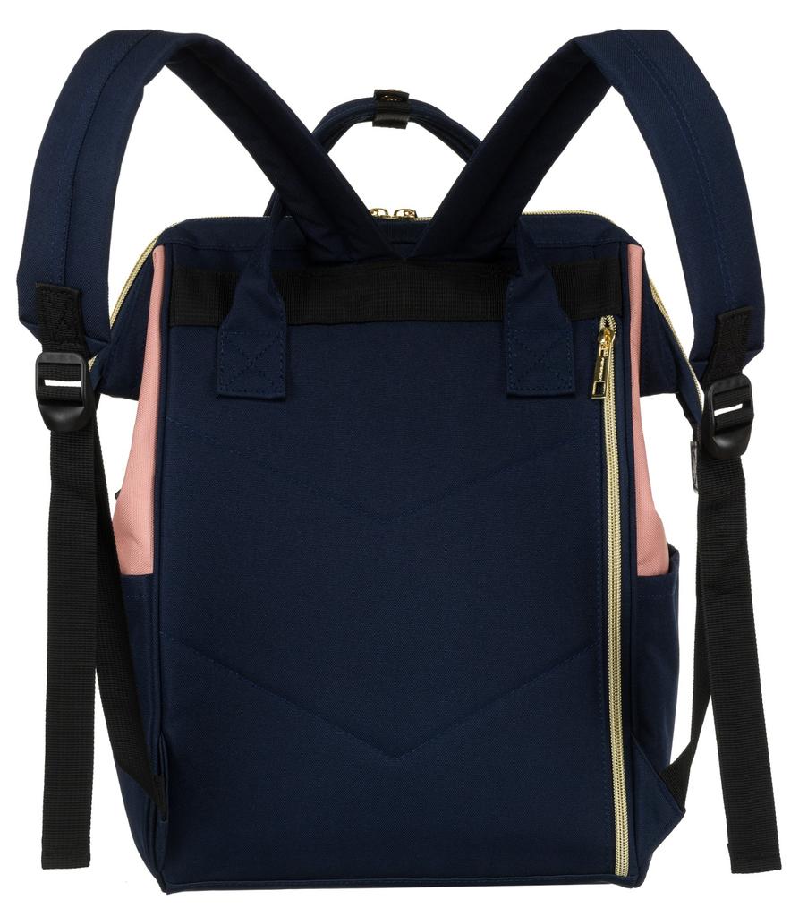 PTN ALFA-6027 Navy+Pink Fabric Backpack