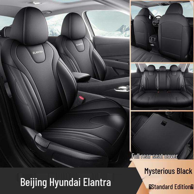 Universal Leather Car Seat Cushion for Beijing Elantra - Fits Five-Seater, All-Season Use