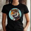 T-Shirt Women Steampunk Tiger Motif Cotton Size XS To 3XLWill Open In a New Window or Tab