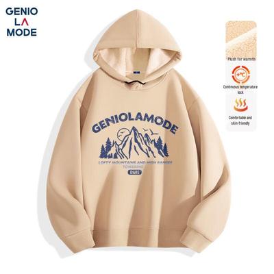 GENIOLAMODE Men's Fleece Lined Hooded Sweatshirt