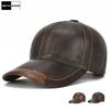 Echtes Leder Baseball Cap Männer Warme Winter Snapback Caps Hip Hop Trucker Hüte