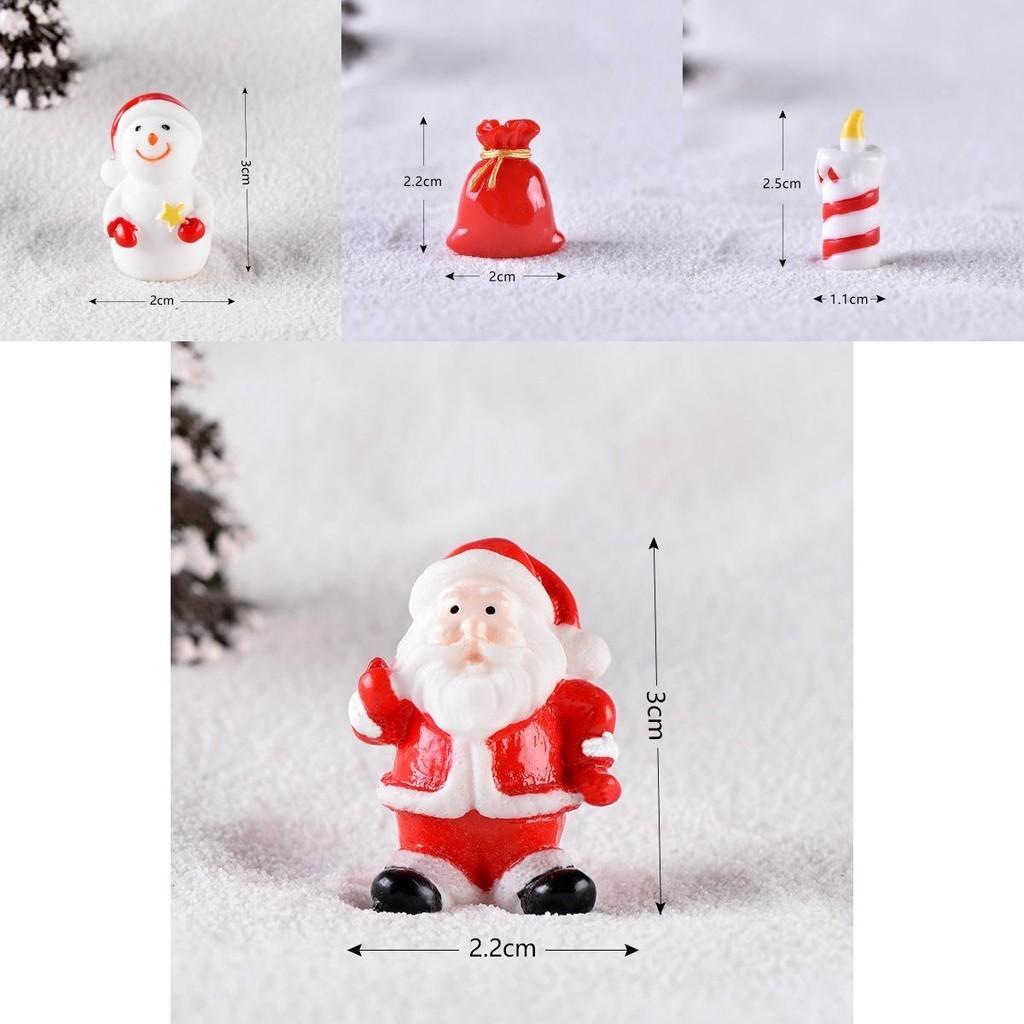 Charming Resin Santa And Snowman Miniature Ornaments For Festive Diy Decor