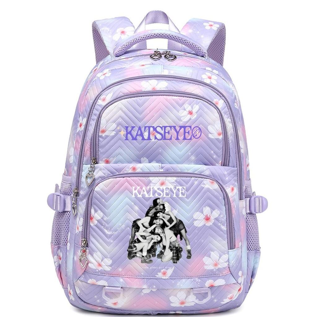 Mochila con Estampado de Ojo de Gato, Bolso Escolar Dulce y Fresco de Gran Capacidad para Estudiantes de Secundaria