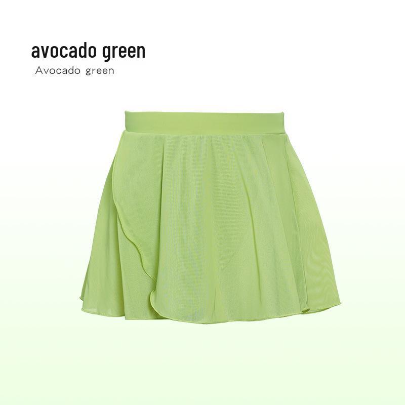 Эластичная шифоновая юбка для балетного танца для девочек XL