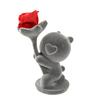 Kneeling Position Flocking Animal Bear Figurine  Birthday Proposal Confession