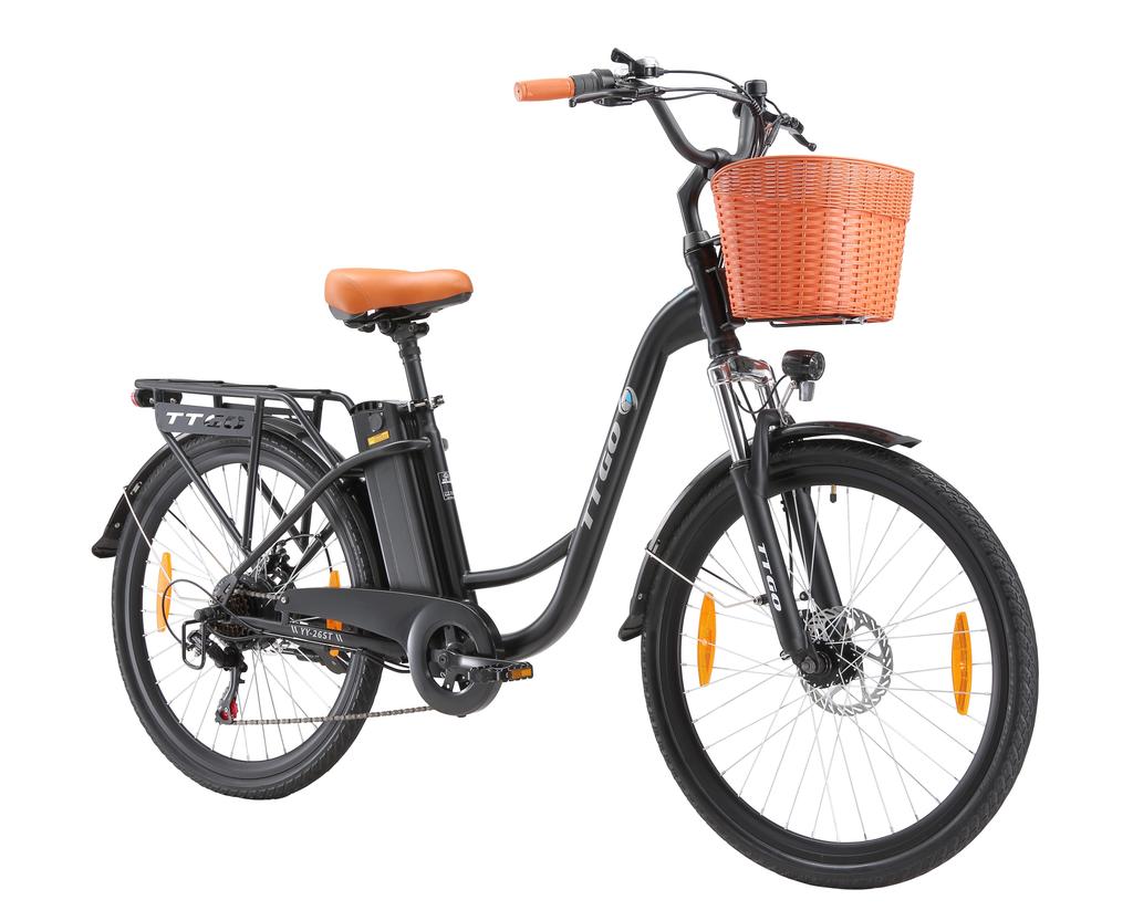 TTGO YY-26ST Electric Bike  Adults - 250W Brushless Motor 36V14.5Ah Battery 120KG Max Payload Ideal for Urban Commutes