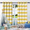 2pcs Simple Solid Color Transverse Striped Blackout Curtains for Bedroom Living Room Darkening Thermal Insulated Window Curtains