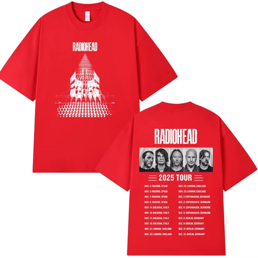 

Radiohead Return To The Road European Tour Vintage T Shirt Fashion Rock Punk T-shirts Men s Women Cotton Oversized T-shirts Tops 4XL