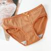 Soft Stretch Cute Bowknot Panty Women Lingerie Mid Waist Briefs Underwear Solid Colors