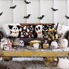 Halloween Niedliches Geist Cartoon Muster Kissenbezüge Dekorative Zuhause Doppelseitiger Druck Quadratisches Kissen Dekoration Kissenbezug
