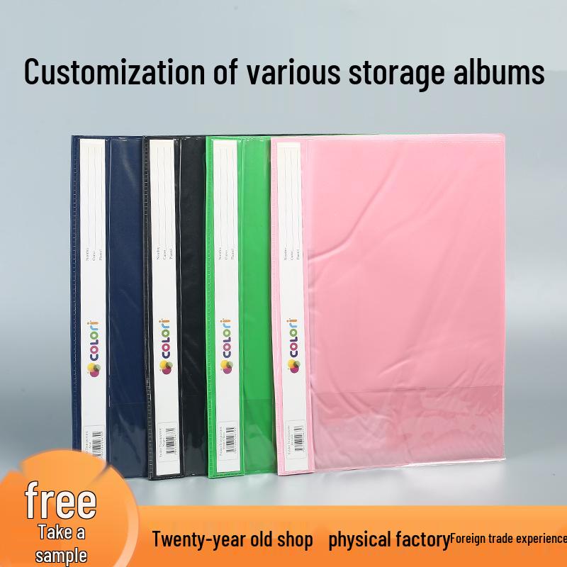 Custom Color L-Shaped A4 Transparent Multi-Layer File Folder Custom PVC Folder Catalog Binder